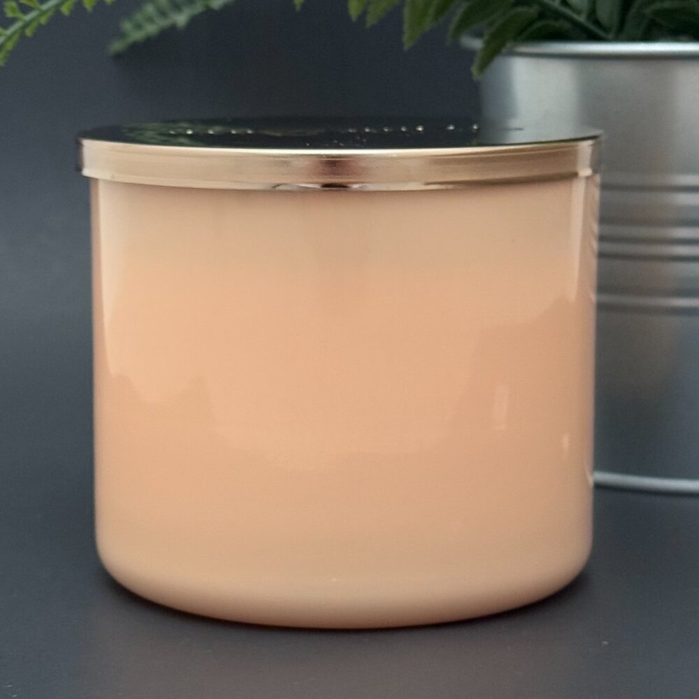 BBW Pumpkin Spice Latte White Barn Bath & Body Works 3 Wick Candle - Picture 2 of 10